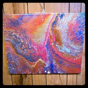 Acrylic pour painting 16x20